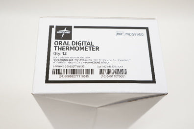 Medline MDS9950 Oral Digital Thermometer - Box of 12